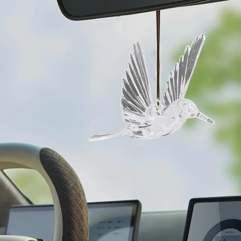 透明な装飾的な鳥のペンダント、ハチドリの吊り下げ飾り、フック付き、透明な飛ぶ鳥の天井装飾