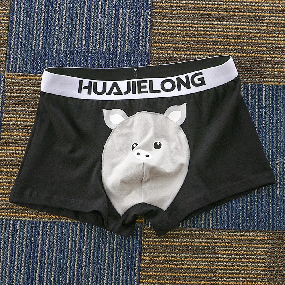 Sexy männer Boxer Shorts Unterwäsche Baumwolle Mischung Ausbuchtung Beutel Höschen Mode Cartoon Gedruckt Männliche Unterhose