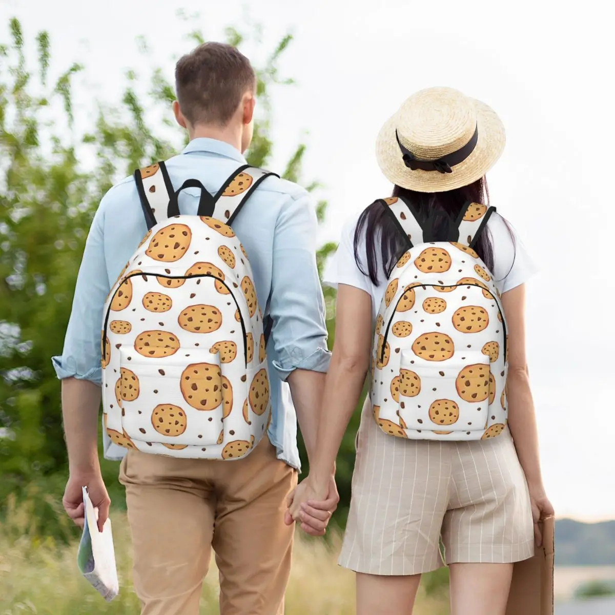 Chocolate Chip Cookies Backpack Hot Sale Daypack Large Capacity Kids BookBag School Bag Shoulder Bags for Men Women
