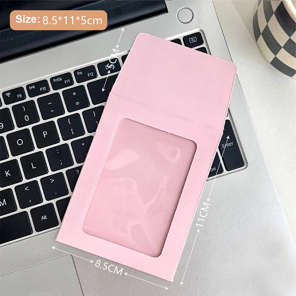 10pcs Paper Transparent Window Envelopes 8.5*11cm DIY Photo Card Frame Storage Holders for Jewelry Accessories Gift Packaging