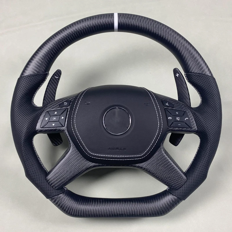 

Matte Carbon Fiber Steering Wheel For Mercedes G Class G65 G63 AMG W463 ML63 GL550 GL63 W166 Customized Car Acesssories