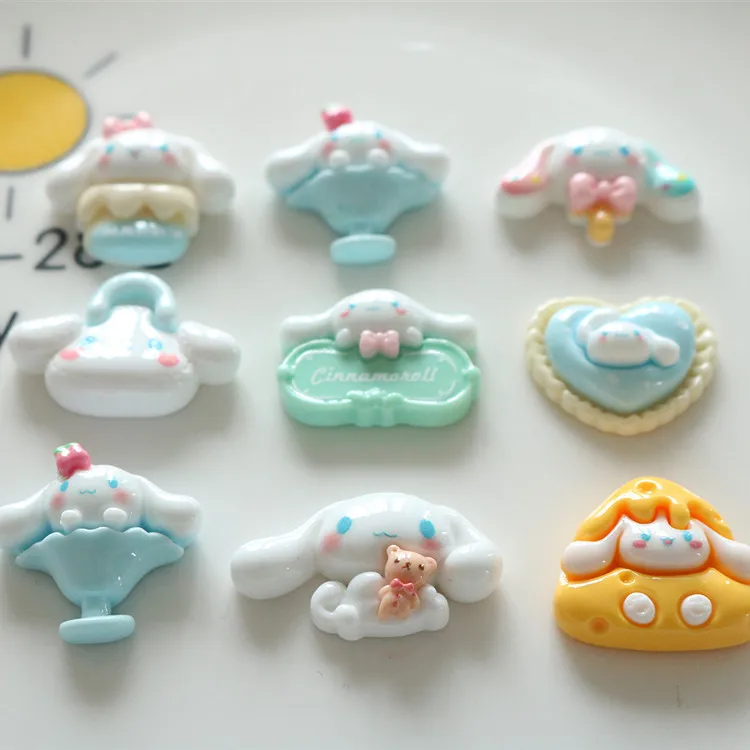 100 قطعة Kawaii راتنج مسطح الكرتون سانريو سينامورول سلسلة DIY بها بنفسك لسجل القصاصات الثلاجة جراب هاتف أغطية الرأس أقراط #3