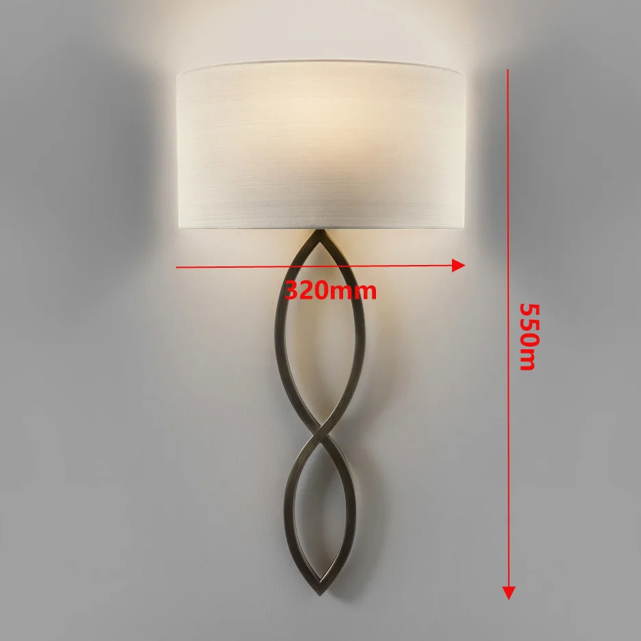 دائرة النسيج مصباح جداري LED ضوء غرفة المعيشة حائط الخلفية ضوء غرفة المعيشة غرفة نوم غرفة الطعام الإبداعية الحديد الفن