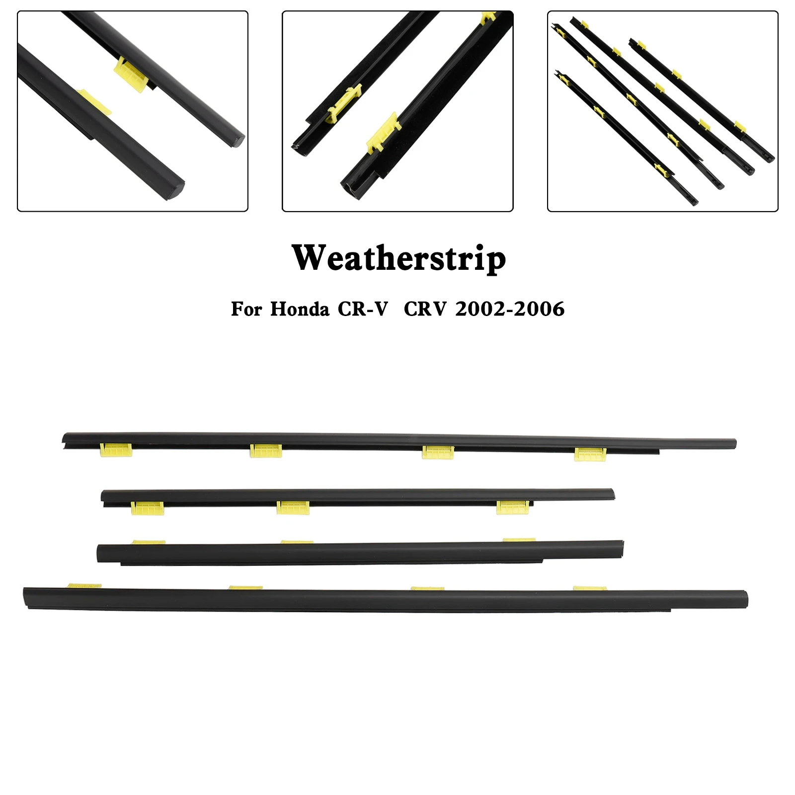 

Areyourshop 4 шт. уплотнительный ремень для окна 72410-SCA-E01 для Honda CR-V CRV 2002 2003 2004 2005