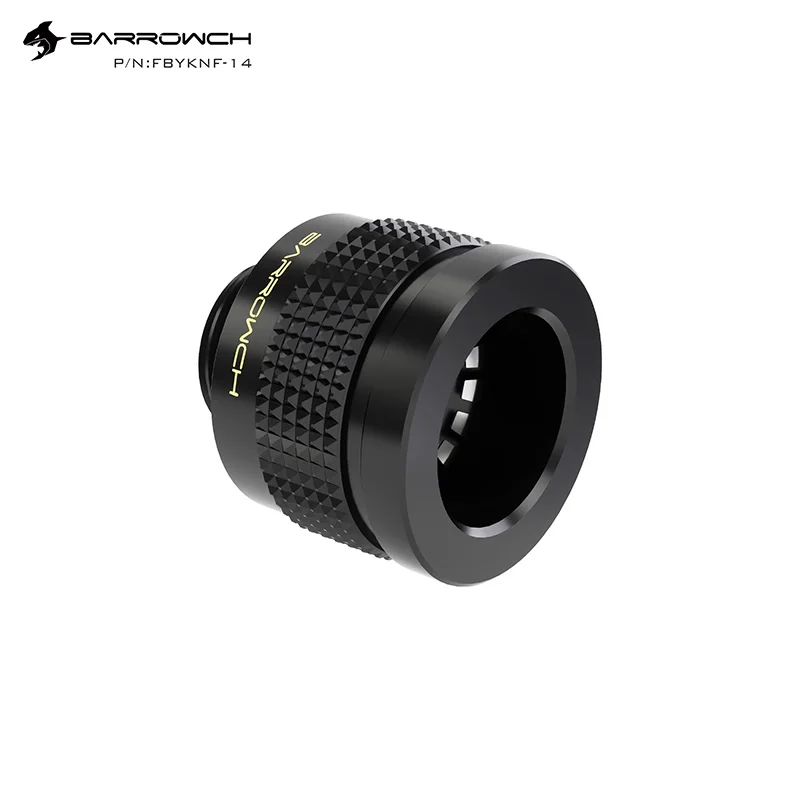 

BARROWCH G1/4" 10x14MM Hard Tube Connector Fittings,Computer Water Loop Build Connector Joint,Black/Silver,FBYKNF-14