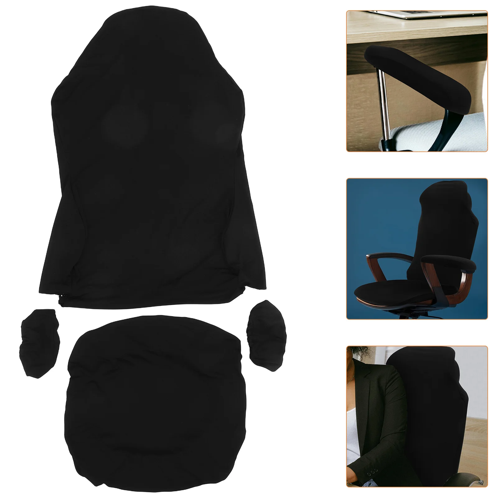

1Set Elastic Chair Cover Set for Computer Office Gaming Chairs Stretchable Armrest Covers Seat Cushion Slipcover