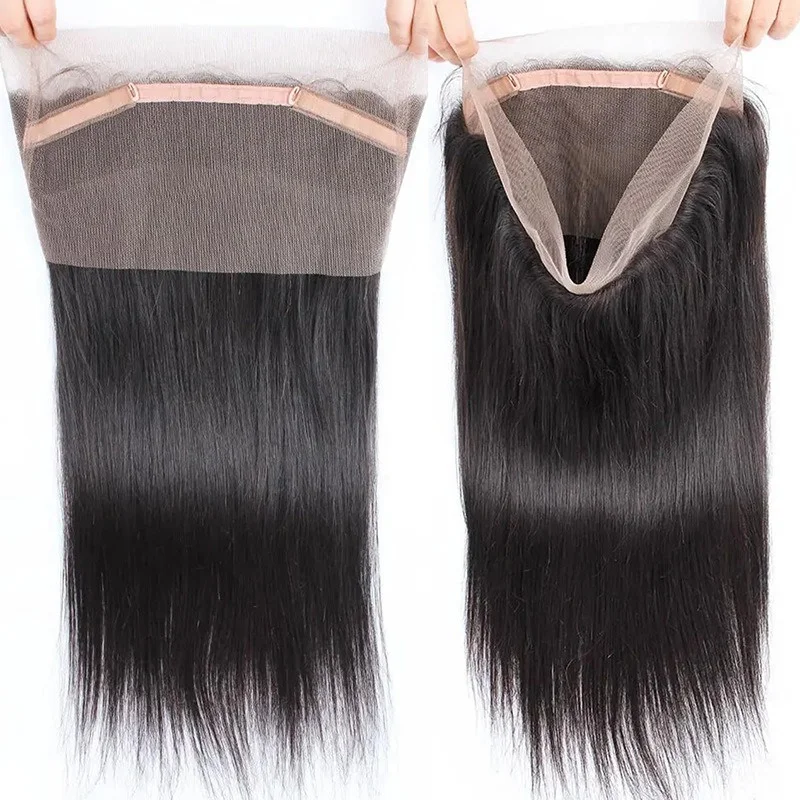 360 Lace Frontal Brazilian Straight Hair 100% Remy Human Hair Lace Frontal For Woman Transparent Swiss Lace Soft and Silky