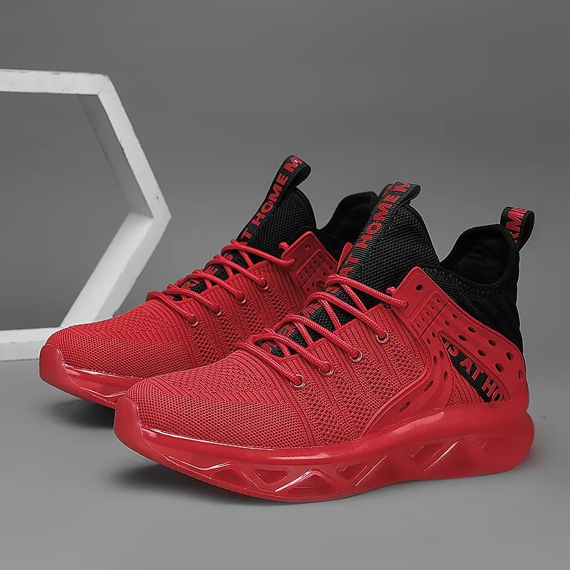 

2026NewFourSeasonsMen'sSportsShoes,LargeSizeHigh-Top Breathable Non-Slip Mesh Shock Absorption Running Shoes for Outdoor Fitness