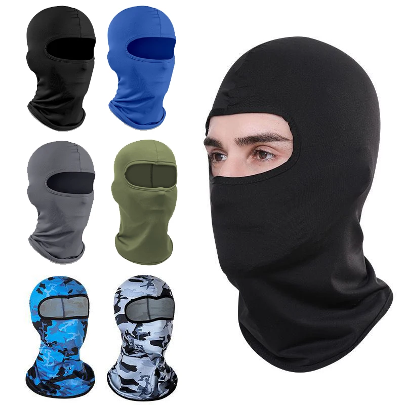

Lycra Cycling Beanies For Men Women Winter Warmer Full Face Mask Cover Sports Tactical Military Helmet Liner Ski Balaclava Cap