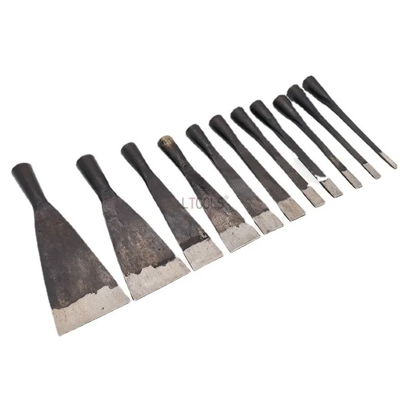 Mão Forjada Carpintaria Cinzel Flat Shovel Gouges Escultura e Aparar Manganês Aço Cinzel Ferramentas Manuais