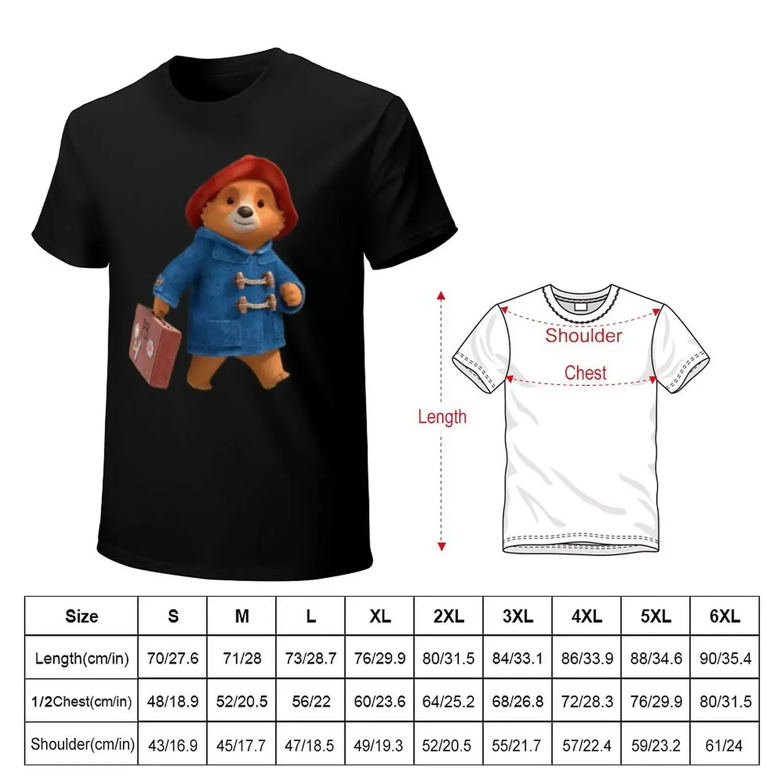 paddington bear (5) T-shirt aesthetic clothes heavyweights plus size tops men t shirt