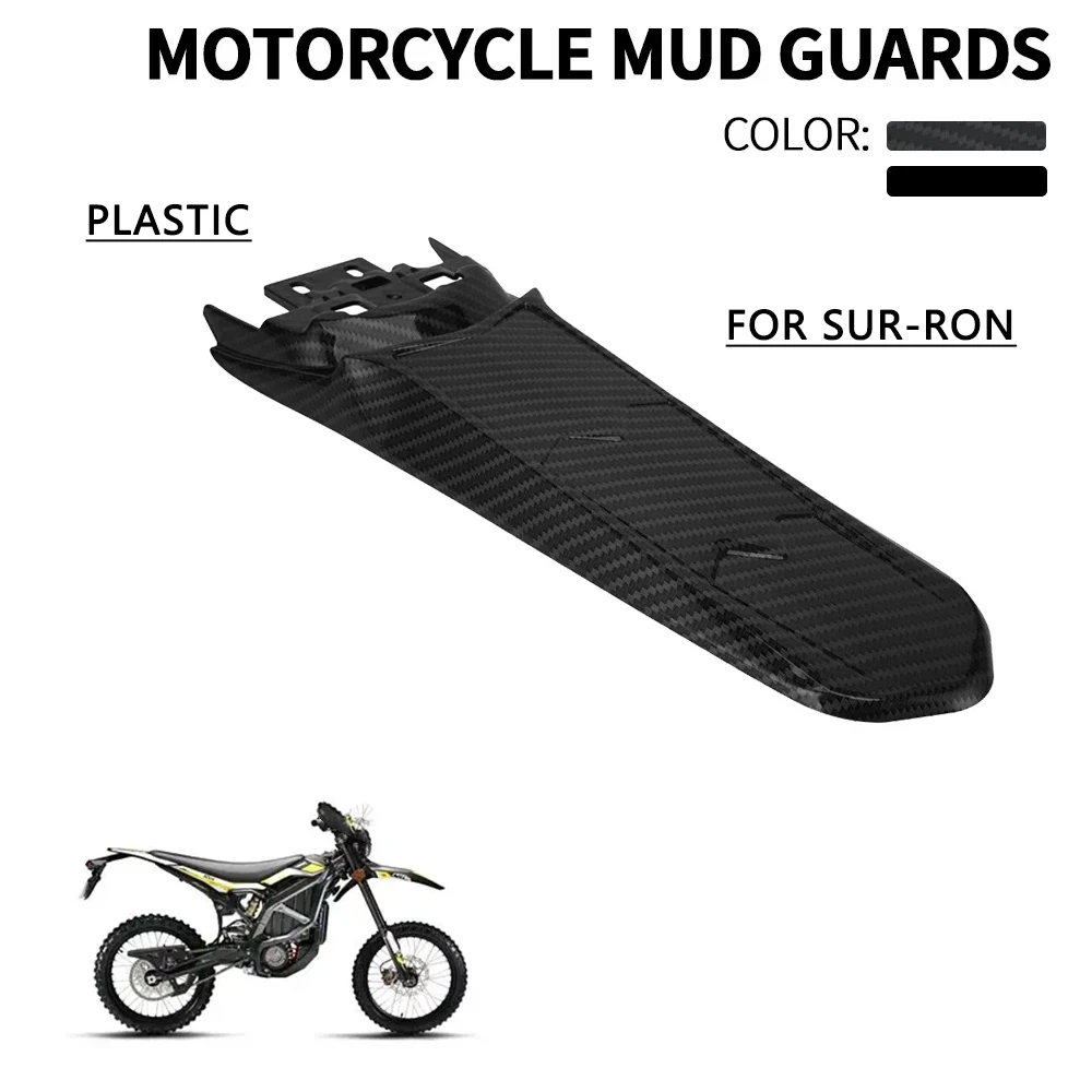 Für Surron Sur-Ron Lightbee Light Bee X S L1E Motorrad Hinten Verlängerung Kotflügel Carbon Imitation Faser Kotflügel Schwanz schutz