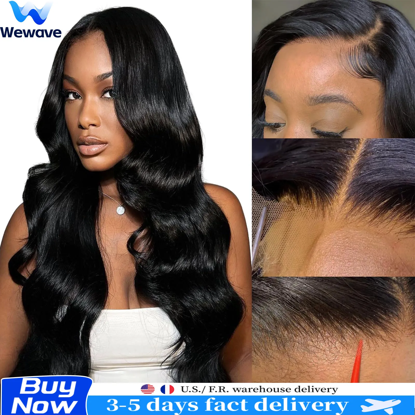 

Lowell Wear And Go Glueless Human Hair Wig Pre Plucked Body Wave Wig 40 Inch 200% Density 4x4 5x5 Brazilian For Woman Baby Hair