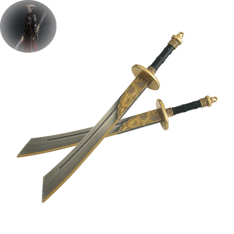 22cm novo vários armas de jogo modelo periférico inacvalado faca dupla liga modelo coleção ornamento artesanato presente aniversário brinquedo menino