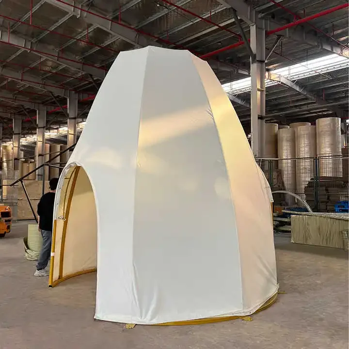 2024 New Design Camp Luxury Hotel Tent Outdoor Rooftop Restaurant Tent Double Door Customizable Egg-shaped Ball Tent