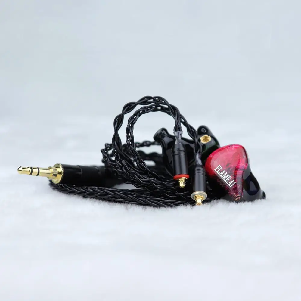 TONEKING FLAME41 1DD + 4BA سائق هجين HiFi مراقب DJ ستوديو المرحلة اوديوفيلي داخل الأذن سماعة مخصصة MMCX اليدوية سماعة