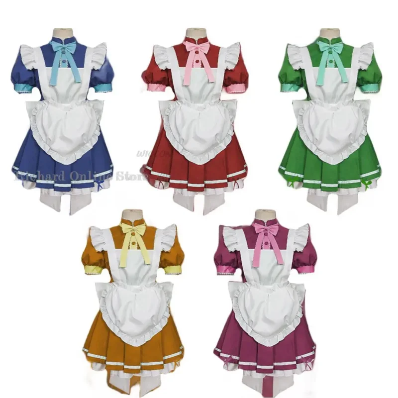 Anime Tokyo Mew Mew Aizawa Minto Momomiya Ichigo Midorikawa Reitsu Fon Pudding Cosplay Costume Maid Dress Woman Kawaii Party Set