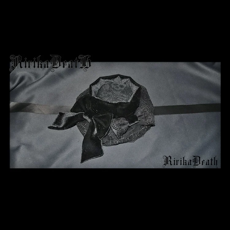 

Кружевная готическая маленькая шляпа ручной работы, головные уборы в стиле Лолиты Y2K, аниме, поделки для косплея, заколка для волос с бантом, аксессуары для волос, дропшинг