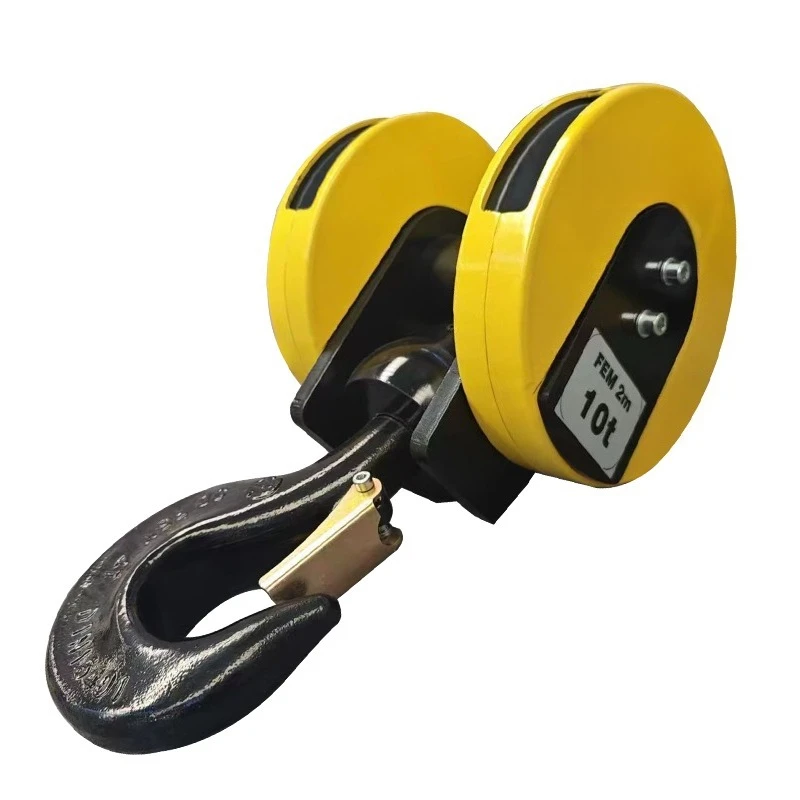 Customizable European Crane Electric Hoist Hook Assembly Single Double Wheel Nylon Wheel