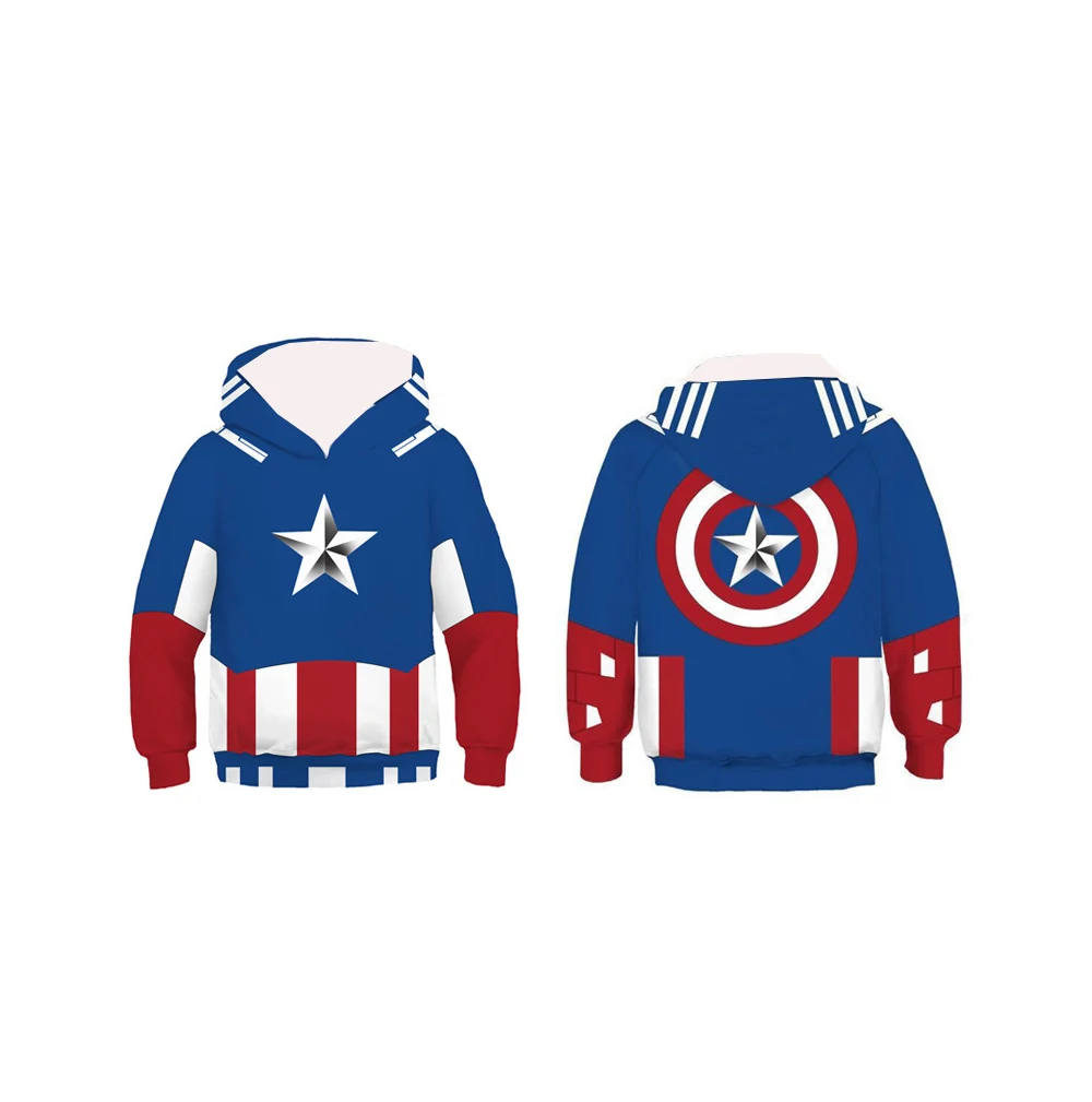 2026 جديد مارفل سبايدر مان، كابتن أمريكا، الكون المتوازي، مايلز فينوم أنيمي ثلاثية الأبعاد مطبوعة للرجال خريف/شتاء هوديي دافئ #1