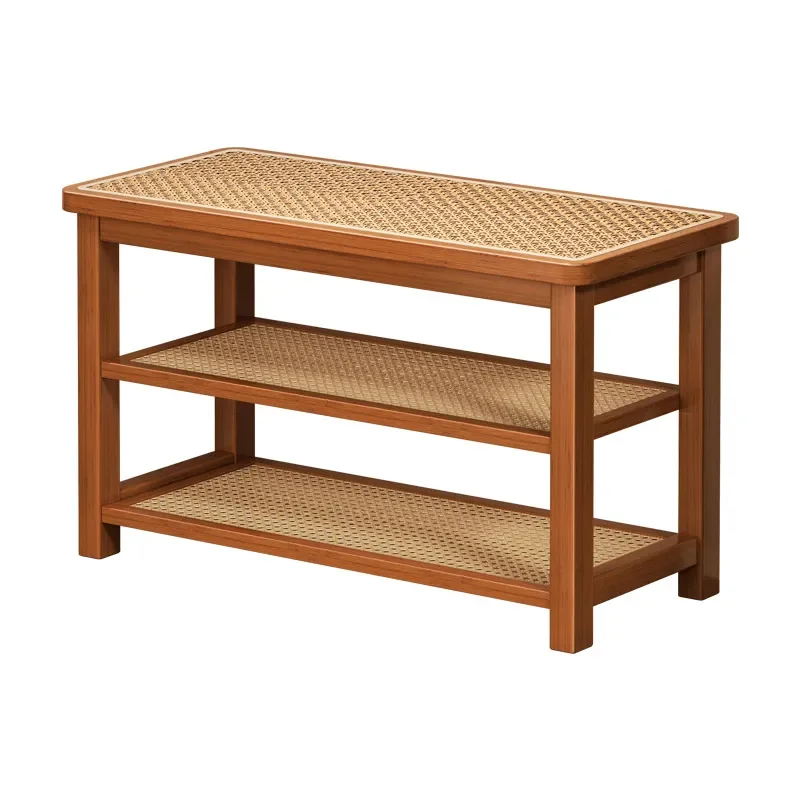 Multi Layer Shoe Rack Bench with Storage for Entryway Simple Floor Stand Organizer for Home Entrance Potted Plant Display
