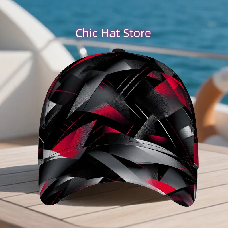 1pc of Abstract And Shape Design Classic Baseball Cap | Trendy Adjustable Duckbill Hat, Great for Everyday Use, Lightweight Comf