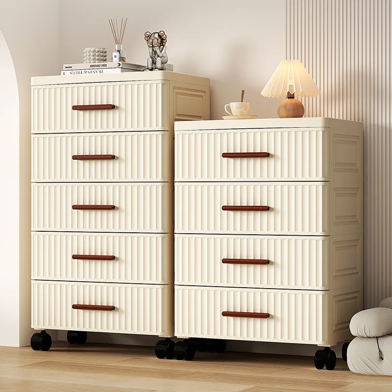 

Пластиковый шкаф для хранения с выдвижным ящиком, шкаф в европейском стиле, бытовой ящик для сортировки кремового стола