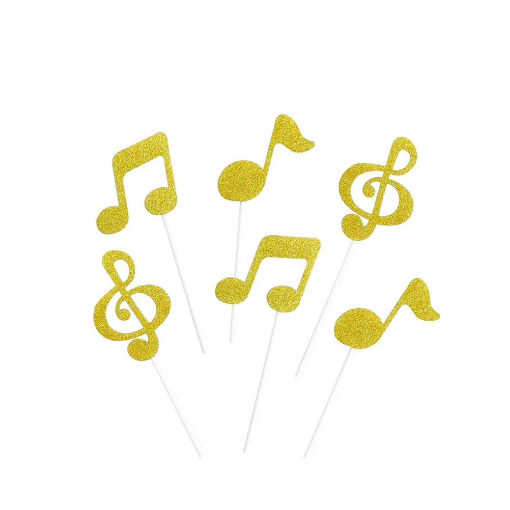 

Music Note Toppers Music Note Cake Topper Decorations Wedding Birthday Party Cupcake DIY Musical Notes Cake Inserts