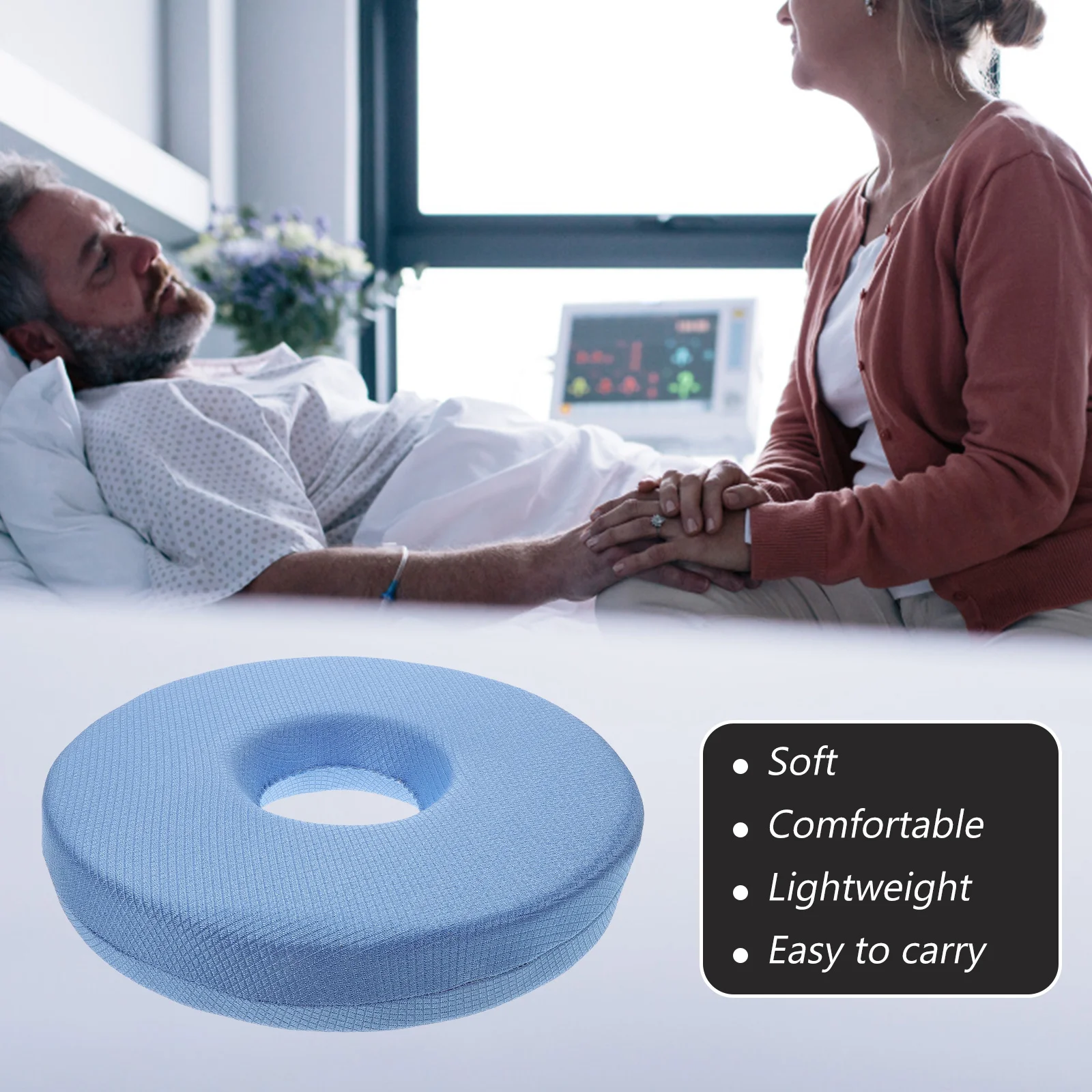 Seat Cushion Postpartum Sponge Anti-decubitus Ring Office Car Pillow Hemorrhoid Donut for Tailbone Pain Relief