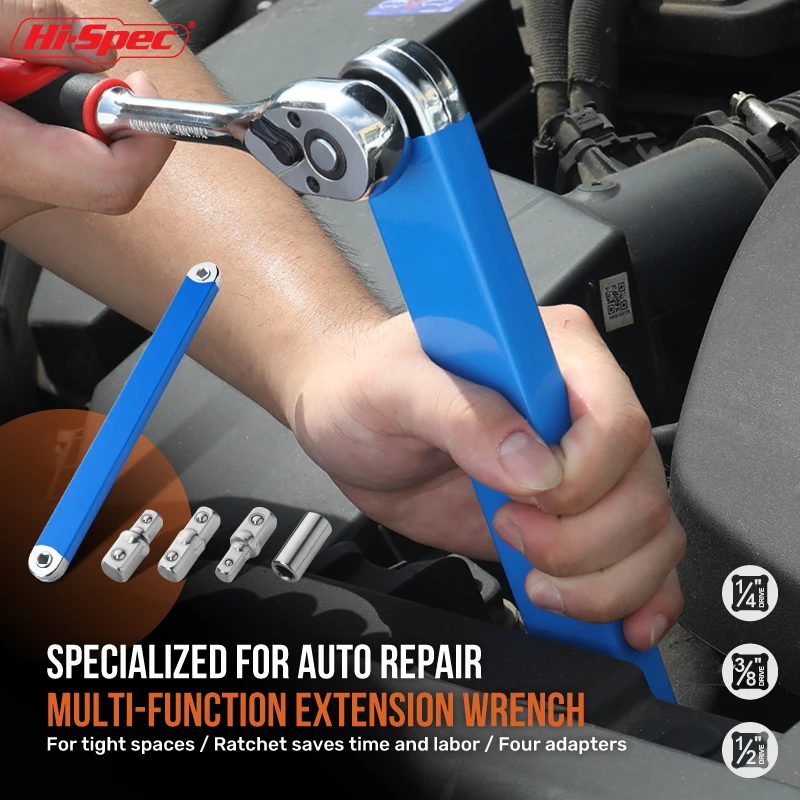 Imagem -04 - Hi-spec-chave de Extensão de Torque de Catraca Multifuncional Ferramentas de Oficina Mecânica Chave Automóvel Ferramentas Dinâmicas Mistas