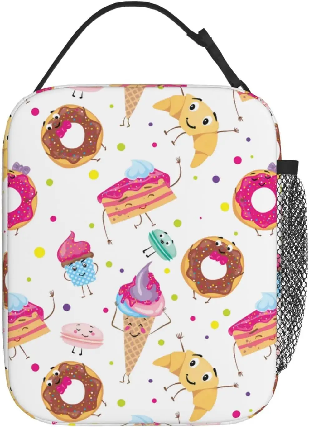 Donuts Lunch Box Insulated Lunch Bag Reusable Portable Totes Thermal Lunchbox for Men Women Office Picnic Camping