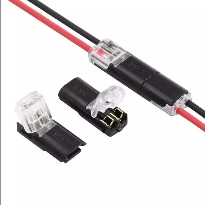 10pcs 2Pin Quick Splice Wire Connectors 22-20AWG Crimp Terminals for LED Car Electrical Wiring