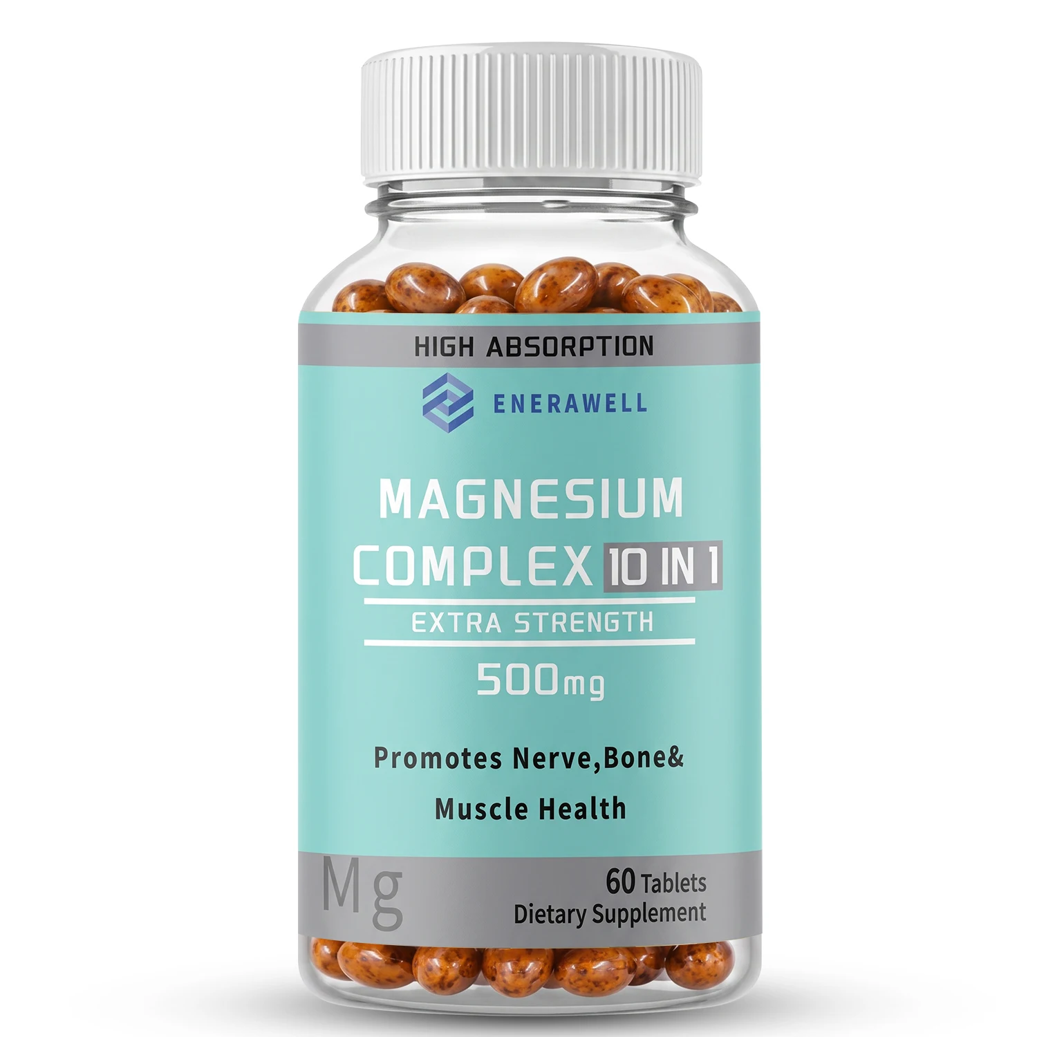Magnesium 10-IN-1 Complex Capsules - Bone & Heart Health Supplement, Sleep Support,Muscle Relaxation,Stress & Anxiety Relief