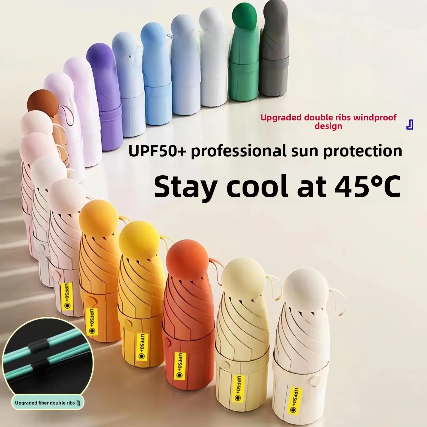 

Компактный зонт-капсула двойного назначения, устойчивый к УФ-излучению, с защитой от солнца, женский стильный и надежный миниатюрный зонт-солнцезащитник