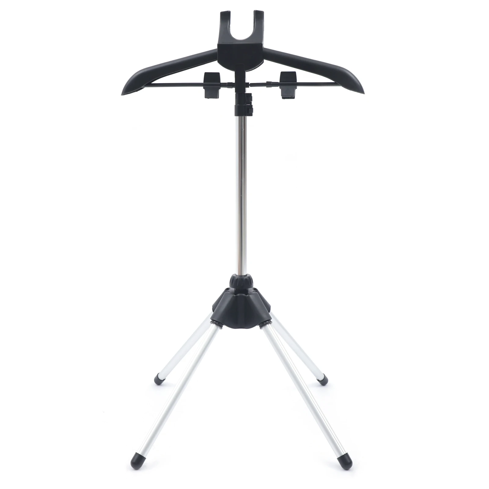 Portable Ironing Rack with Clamps, Adjustable Height 360° Rotatable Aluminum Foldable Steamer Stand for Travel Home