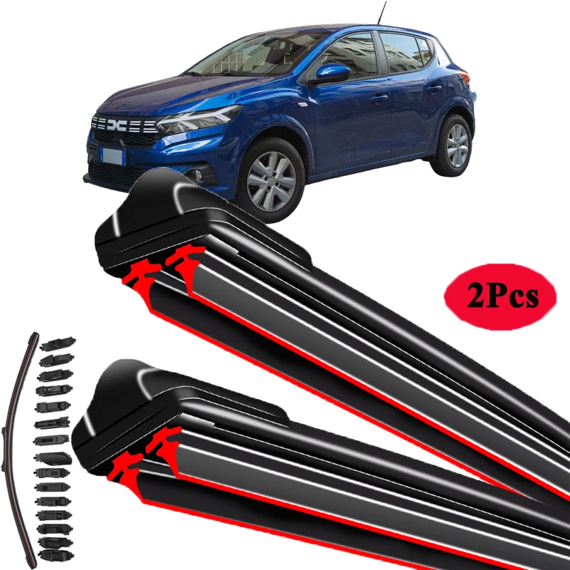 

For Dacia Sandero 2007-2023 Car Windshield Wiper Blade Front Windscreen Windshield Brushes Washer Accessories Window Cleaning