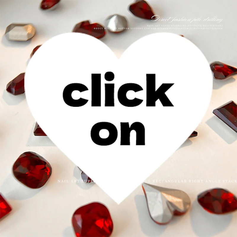 5 Pcs Multiple Shapes Red Nail Gems Pointed Bottom Rhinestones Nail Crystal Diamond Mixed Luxury Glass Rhinestones Charms Decor