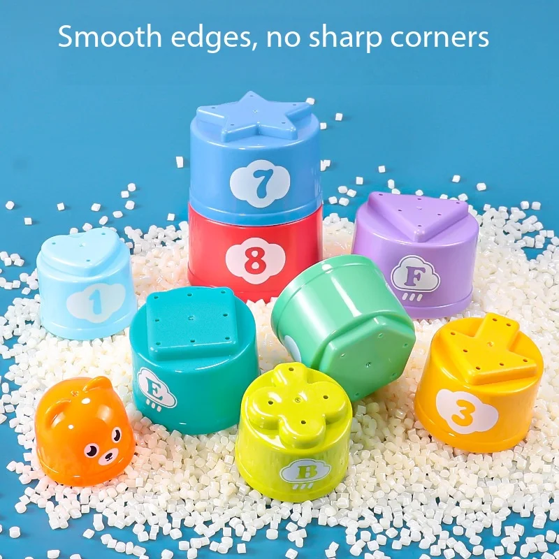 Fun Stacking Cup Montessori Early Educational Sensory Puzzle Stack Speed Games Parent-child Interactive Indoor Outdoor Toy