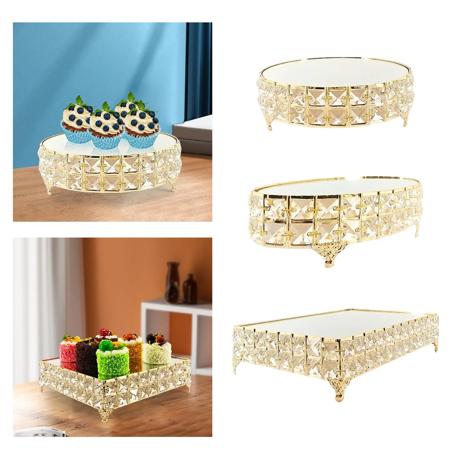 Cake Stand Dish Vanity Tray Serving Tray for Cookies Key Dresser Birthday Party Cabinet