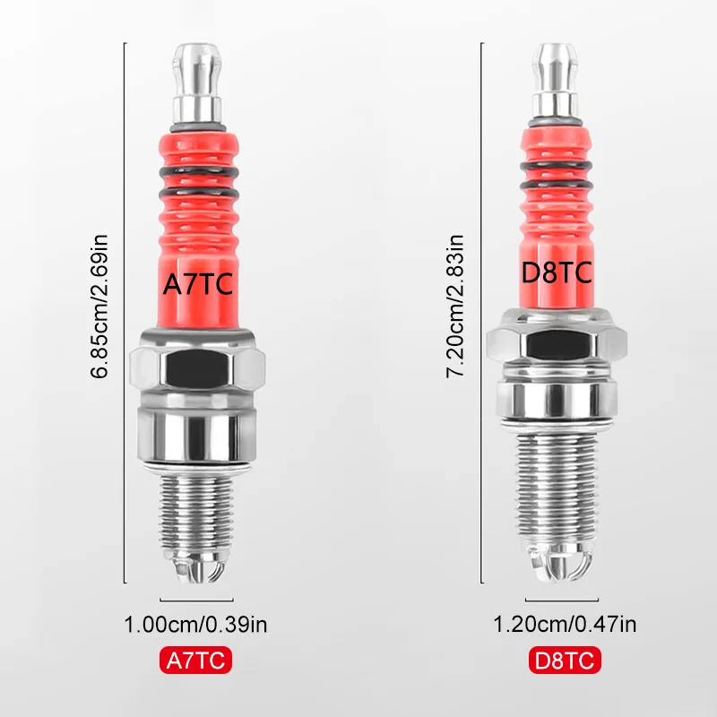 BLALION Racing Spark Plug 3 Triple Electrode A7TC D8TC For GY6 CG 50 70 110 125 150CC Motorcycle Atv Scooter Dirt Bike Go Kart