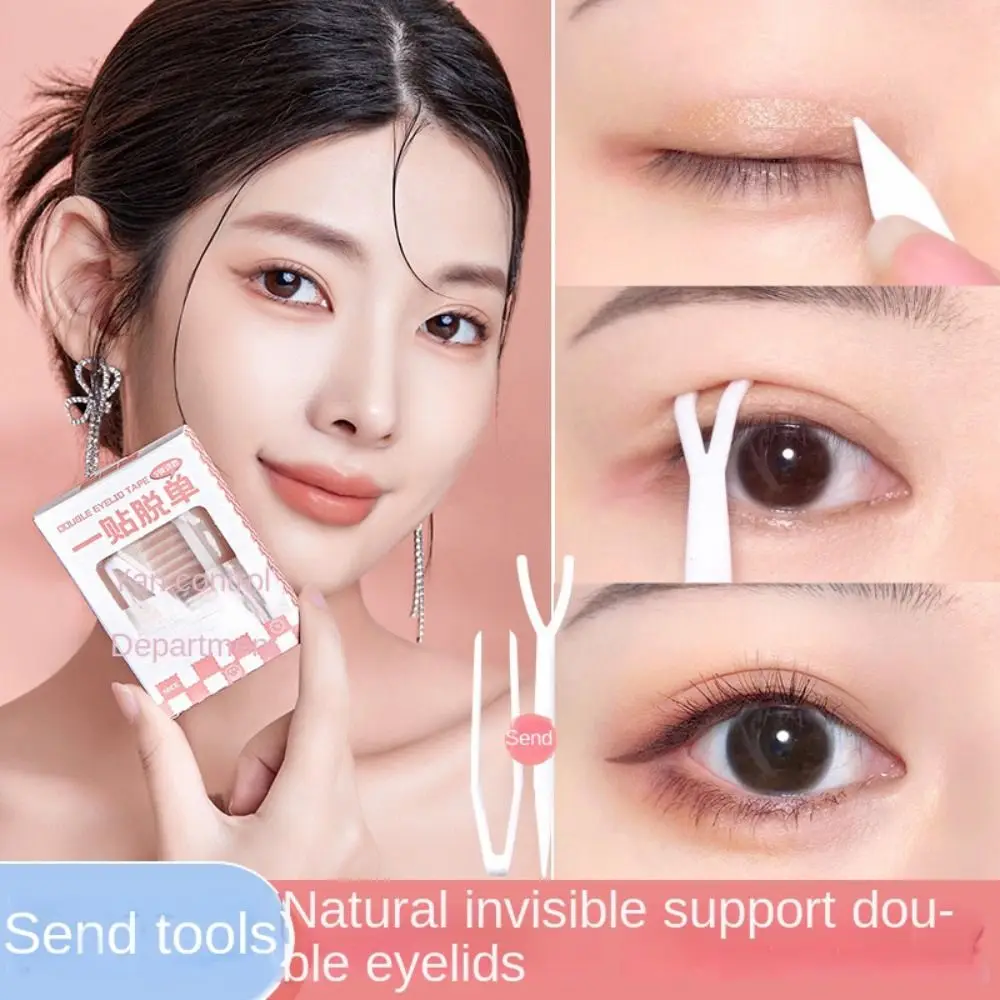 Big Eye Mesh Type Waterproof Self-adhesive Fiber Invisible Double Eyelid Tape Invisible Eye Stickers Lace Eyelid Stickers