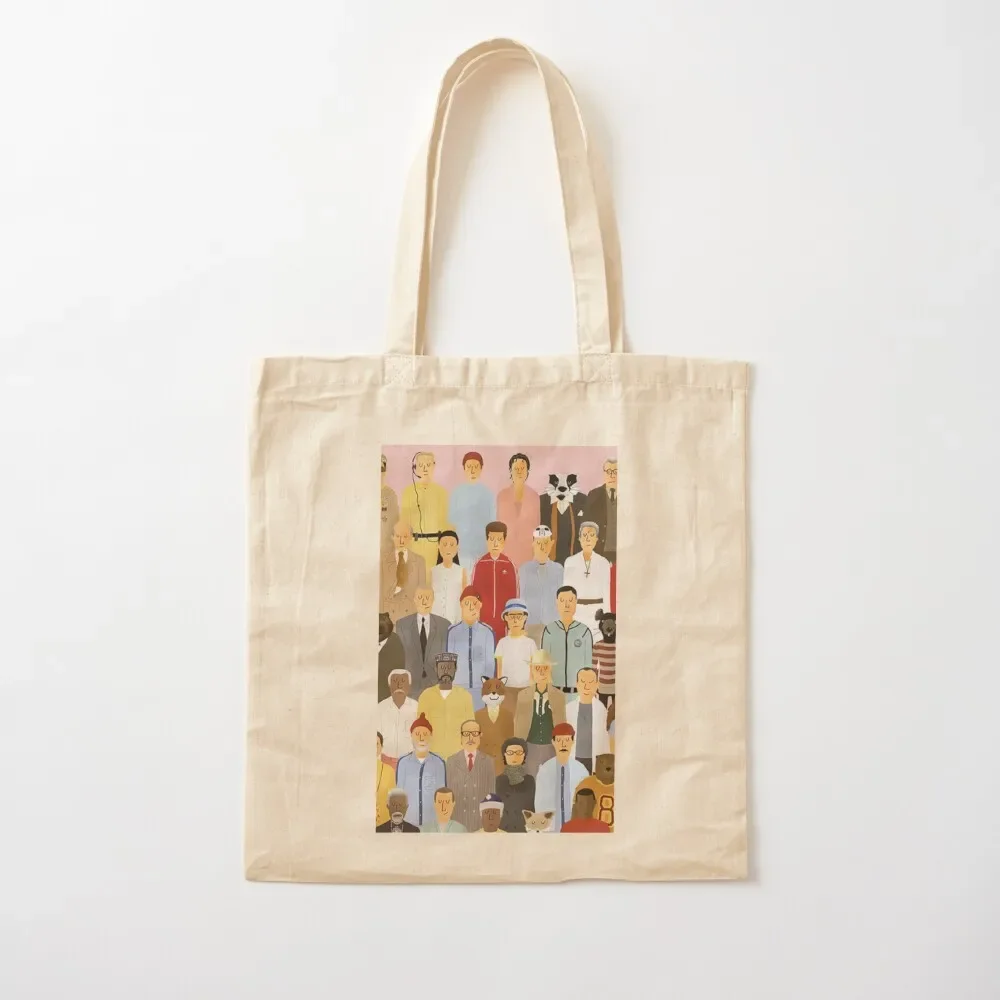 

Wes Anderson Cast Art Tote Bag Gift bags canvas tote bag custom fabric bag Woman shopper