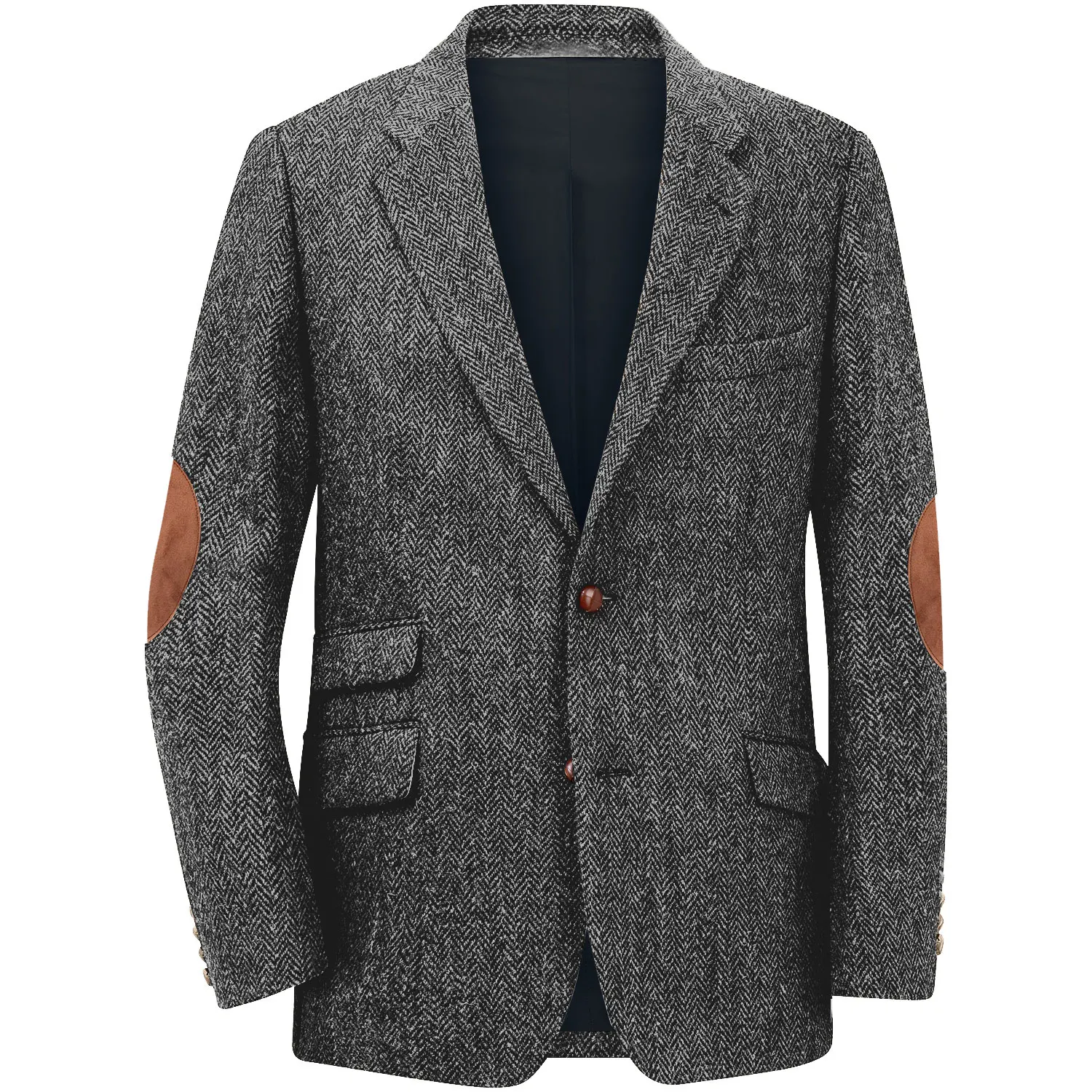 

Однобортный мужской пиджак с узором «елочка», осень/зима, тяжелый деловой приталенный пиджак, свадебный банкетный наряд