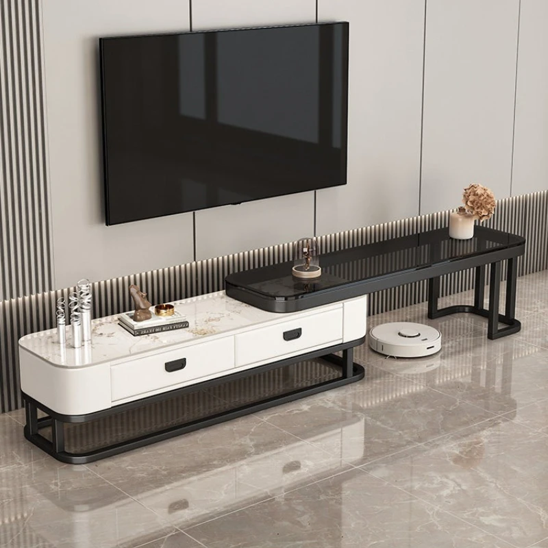 

telescopic storage TV cabinet living room household light luxury modern TV cabinet color blocking mesa para televisión furniture