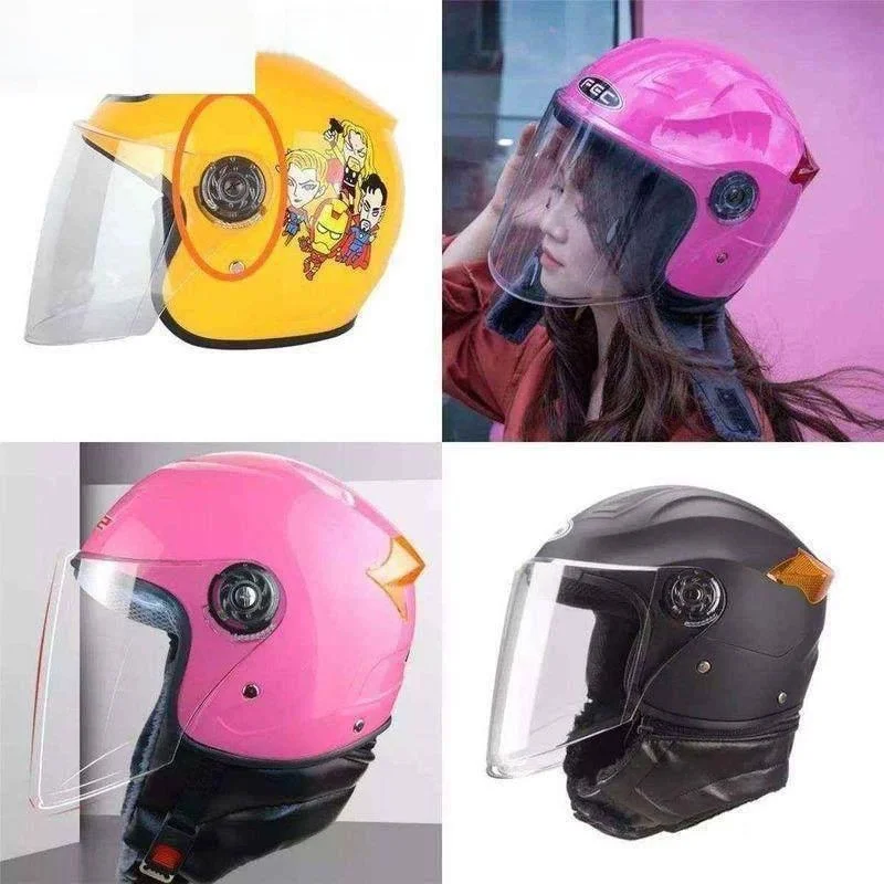 Universal Motorcycle Safety Helmet Windshield Lenses Anti-Fog Protective Eyewear Waterproof Sunscreen Bicycle Cycling Gear