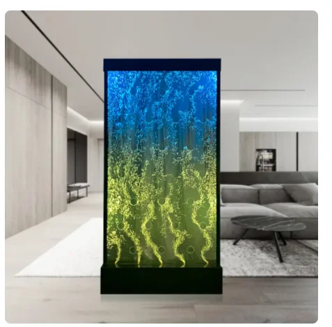 Water Curtain Acrylic Wall Screen Color Landscape Lamp Decoration Living Room Bubble Wall Partition Wine Cabinet