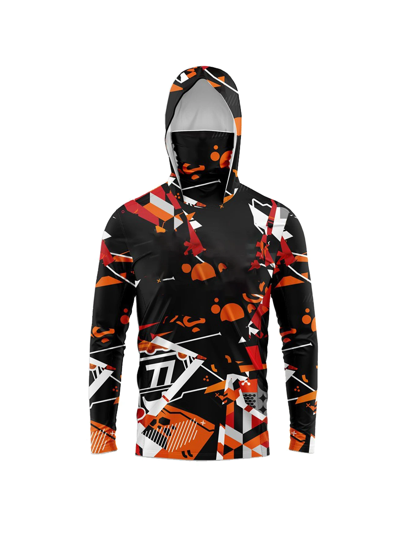 Ropa de pesca Máscara de manga larga para hombre Camisas de pesca con capucha Upf 50+ Protección UV Ropa de pesca de rendimiento view 3