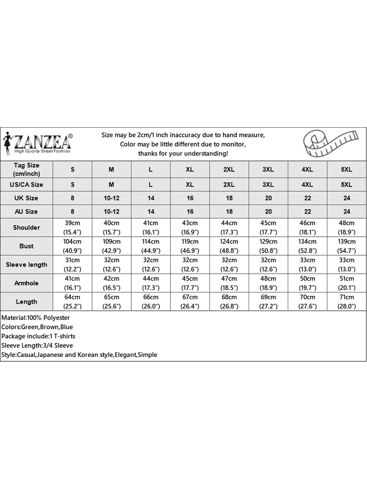 ZANZEA Women Texture Fabric Blouse Fashion Solid Color Tops 2024 Summer Round Neck Loose Tunics Casual Holiday 3/4 Sleeve Blusas