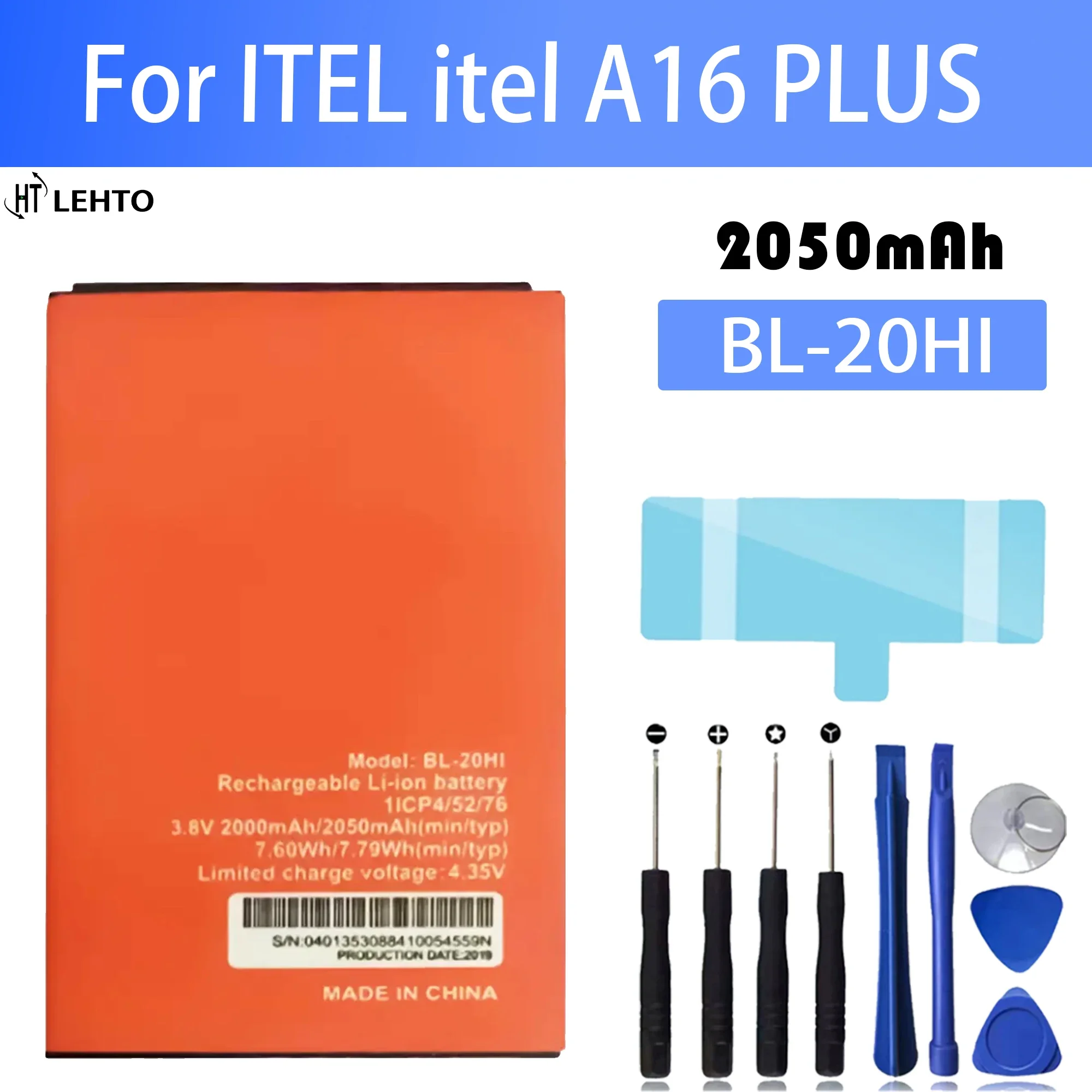 

100% New Original BL-20HI Replacement Battery For ITEL itel A16 PLUS smartphone battery