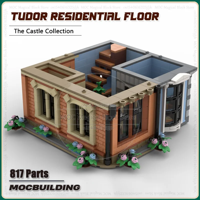 Modular Buildings MOC Building Blocks Tudor Residential Floor Extra Model For Set 10350 Technology Bricks Collection Display Toy